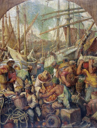 The Unloading of Goods by Georges Pomerat