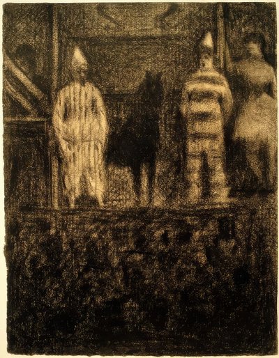 Clowns and Pony (A Parade) by Georges Seurat