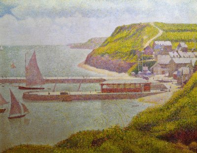 Porten-Bessin, Outer Harbor, High Tide (Calvados) by Georges Seurat