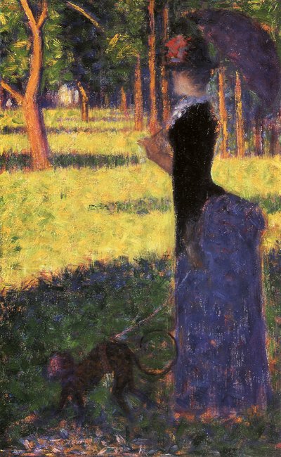 Study for La Grande Jatte: Woman with a Monkey by Georges Seurat