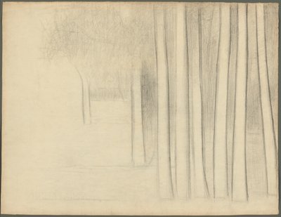 Tree Trunks (study for La Grande Jatte) by Georges Seurat