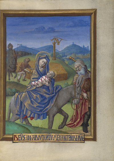 The Flight into Egypt from a Book of Hours by Georges Trubert