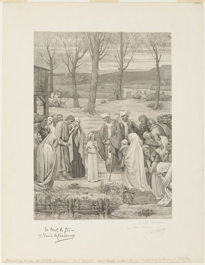 Pastoral Life of Saint Genevieve (center panel) by Georges William Thornley