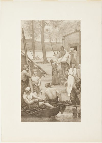 Pastoral Life of Saint Genevieve (left panel) by Georges William Thornley