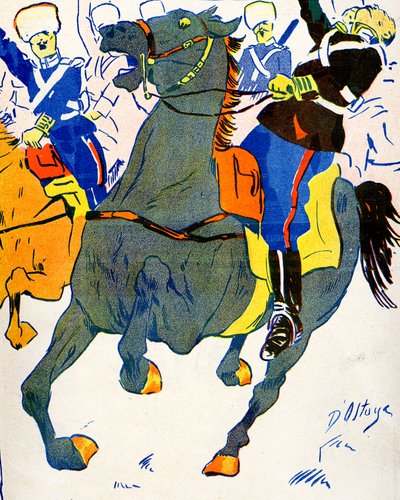 Bulgaria Mobilising Its Troops for War, 1908 by Georges d 1878 1937 Ostoya