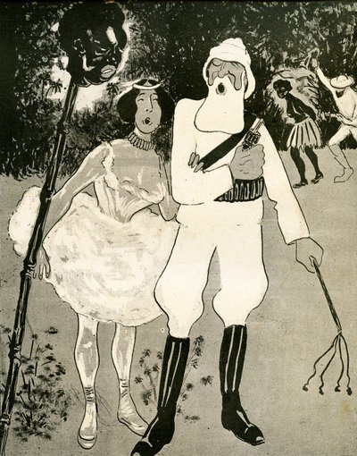 Leopold II and Cleo de Merode Singing an Operetta Duet, 1904 by Georges d 1878 1937 Ostoya
