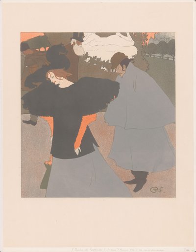 Lady on the Street Followed by a Gentleman (Free Love series) by Georges de Feure
