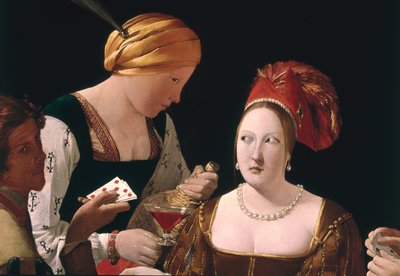 The Cheat with the Ace of Diamonds (detail) by Georges de La Tour