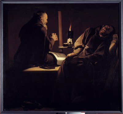 The Ecstasy of Saint Francis (Vanity) by Georges de la (after) Tour