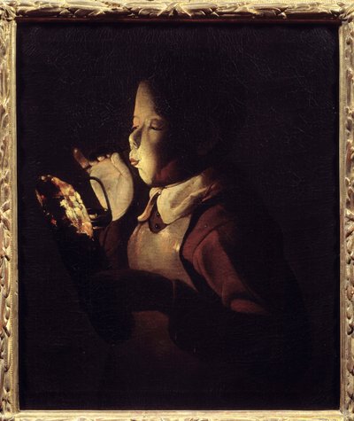 The Blower Has the Lamp by Georges de La Tour