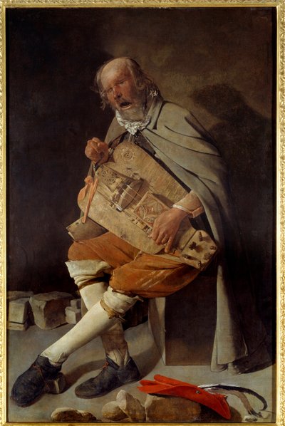 The old man also known as the old man in the hat or the old man with the fly by Georges de La Tour