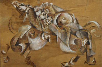Lion Attacking a Horse by Georgy Bogdanovich Yakulov