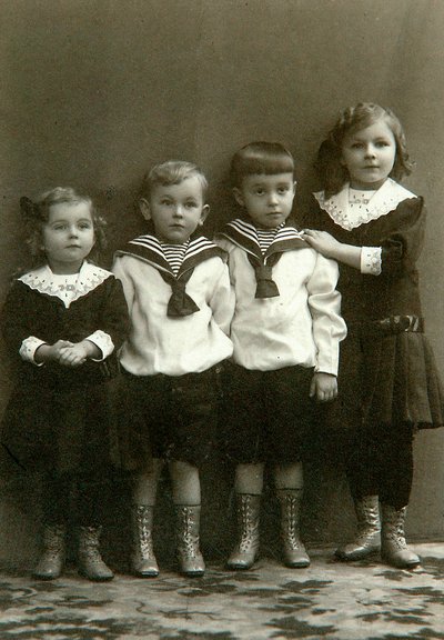 Portrait of Four Children by Georgi Vasilievich Trunov