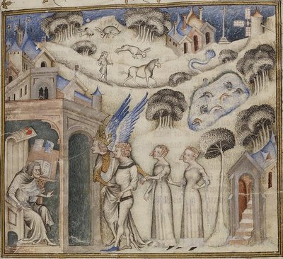 Amour Leading His Children Sweet Thought, Pleasure and Hope to Guillaume de Machaut by Georgia Levan Ramishvili from Tbilisi