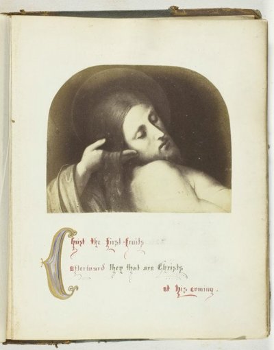 Untitled [illustration of Jesus with Biblical quote], 1855-1868 by Georgina Cowper