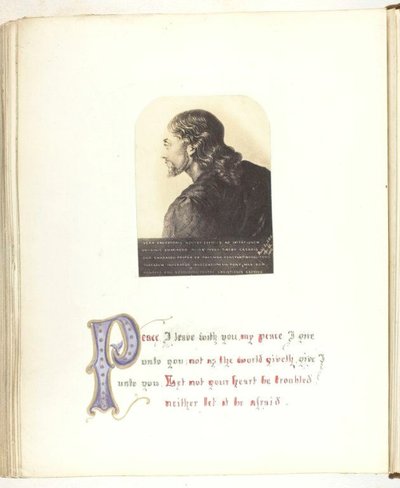 Untitled [illustration of Jesus with Biblical quote] by Georgina Cowper