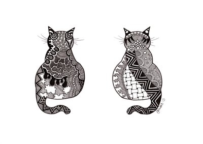 Couple of Cats, 2015 by Georgina Naisbitt
