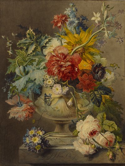 Bouquet of Flowers in a Vase by Georgius Jacobus Johannes van Os