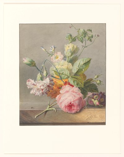 Floral Still Life by Georgius Jacobus Johannes van Os
