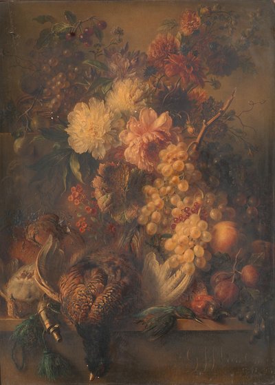 Birds and Fruit by Georgius Jacobus Johannes van Os