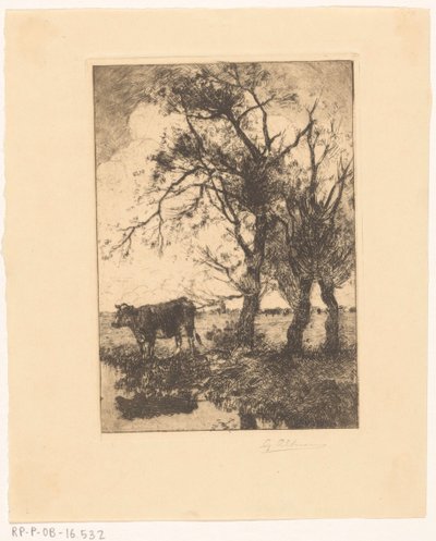 Cow by the Waterside by Gerard Altmann (signed by artist)