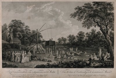 View of the Serebryanichesky Bath Houses in Moscow, 1796 by Gerard Barthe de la