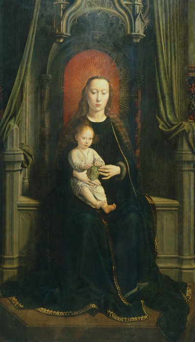 Enthroned Madonna with Child or Madonna of Grapes by Gerard David