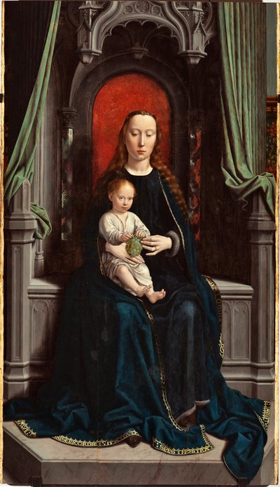 Enthroned Madonna with Child or Madonna of Grapes by Gerard David