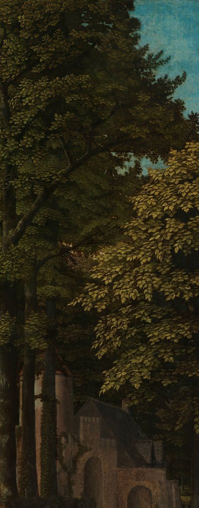 View in a Forest, Outer Left Wing of a Triptych by Gerard David