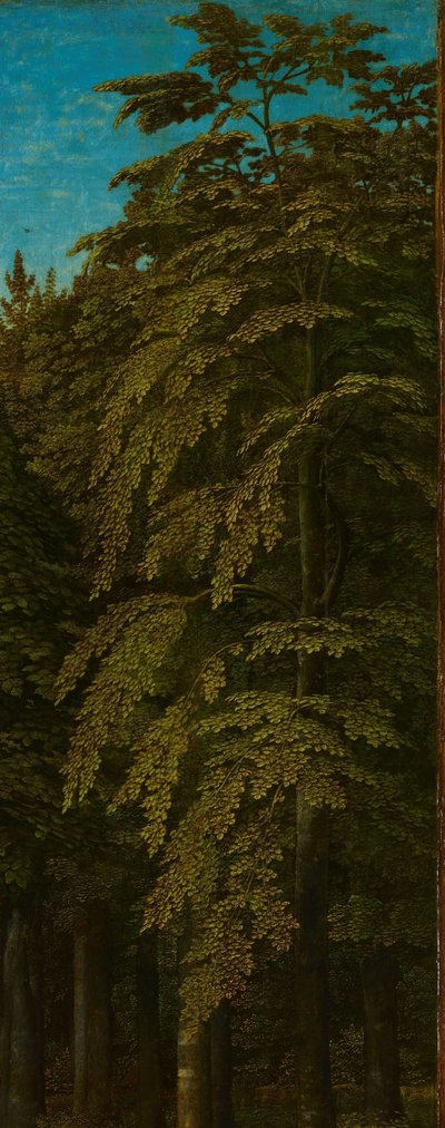 View in a Forest, outer right wing of a triptych by Gerard David