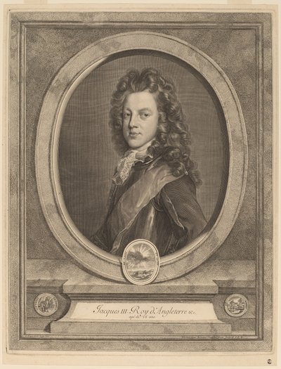 James III, Prince of Wales by Gerard Edelinck after François de Troy
