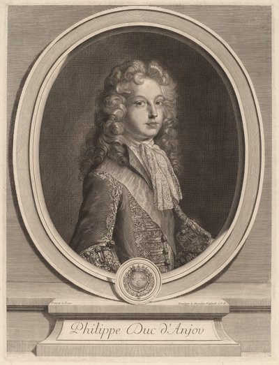 Philippe, Duke of Anjou by Gerard Edelinck after François de Troy