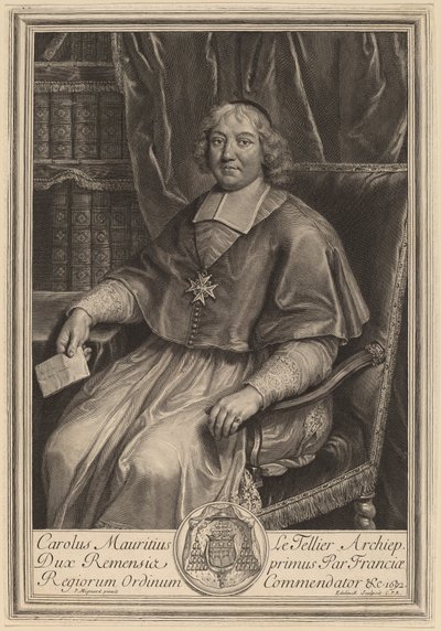 Charles-Maurice Le Tellier by Gerard Edelinck after Pierre Mignard I