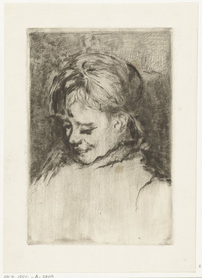 Portrait of a Girl, Facing Left by Gerard Jan Bos