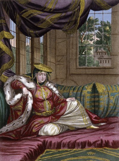 Jewish lady in the Ottoman Sultan court by Gerard Jean Baptiste Scotin