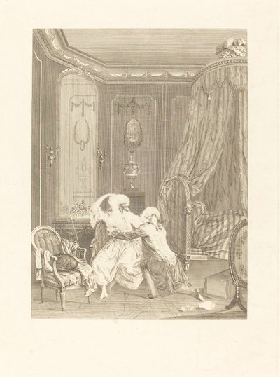 The Late Repentance by Gerard Rene Le Vilain after Nicolas Lavreince