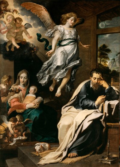An Angel Telling Joseph in a Dream to Flee to Egypt by Gerard . Seghers