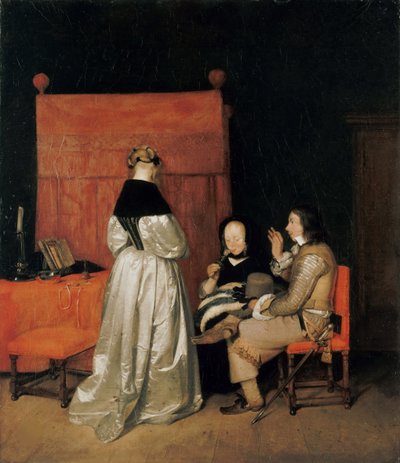 The Gallant Conversation The Paternal Admonition by Gerard Ter Borch the Younger