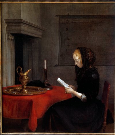Woman Reading a Letter by Gerard ter Borch