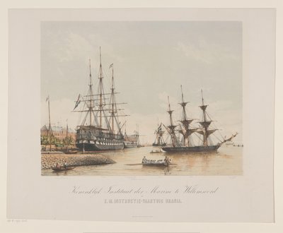 Corvette Z.M. Urania and Line Ship Z.M. Kortenaert by Gerard Voorduin