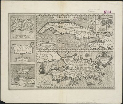 Cuba Insula ; Hispaniola Insula, Engraved by Hendrik Hondius by Gerard after Mercator