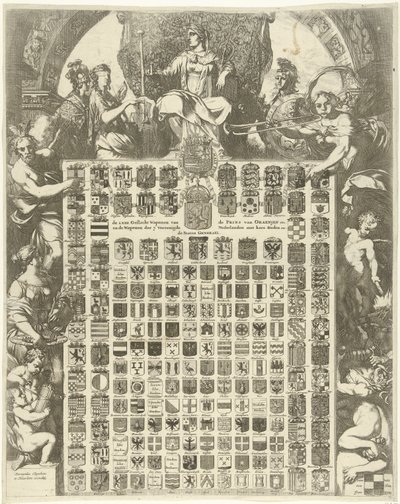 Coat of Arms of Prince William III in an Allegorical Frame by Gerard de Lairesse