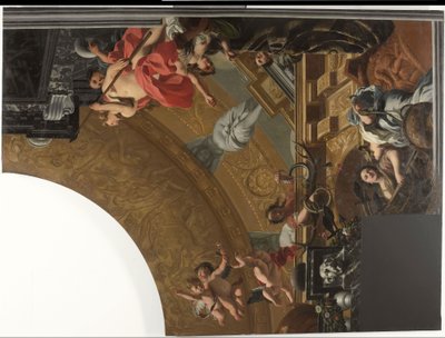 Part (upper right) of a Ceiling Painting with the Main Scene of Diana and Her Companions by Gerard de Lairesse
