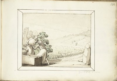 Rebecca and Eliezer at the Well by Gerard ter Borch (I) (possibly)
