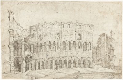 Exterior of the Ruins of the Colosseum, Rome by Gerard ter Borch