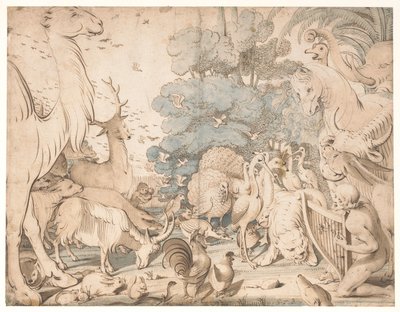 Orpheus Enchants the Animals with His Music by Gerard ter Borch