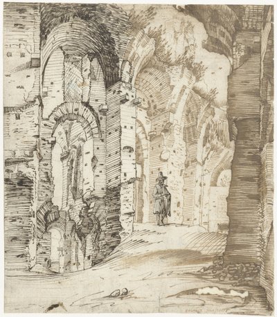 Ruins of the Palace Substructures of Septimius Severus, Rome by Gerard ter Borch