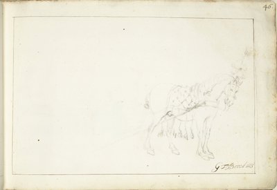 Horse, Facing Right by Gerard ter Borch (II) (signed by artist)