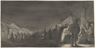 The Milk Market in Zwolle, at Evening by Gerard ter Borch (II)