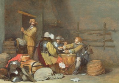 Soldiers Playing Cards in a Guardroom by Gerard ter Borch